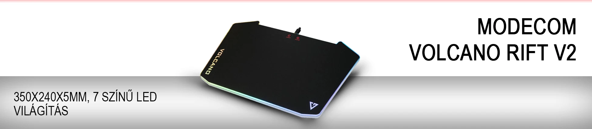 Modecom Volcano Rift RGB Egérpad Fekete